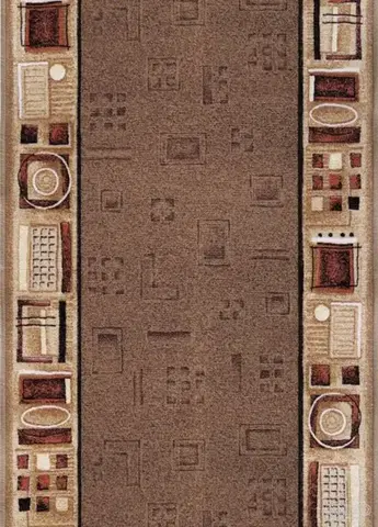 Associated Weavers, Protiskluzový běhoun na míru Jena 44, šíře 80 cm, hnědá, chodba / předsíň