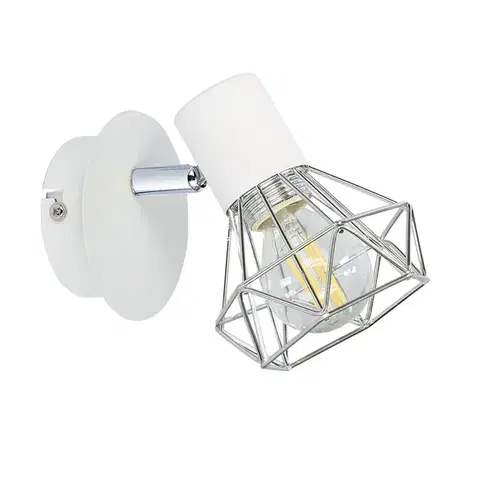 Nástěnná lampa 1X40W E14 bílé stínidlo chrom VERVE