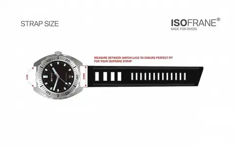 Řemínek ISOfrane® - royal blue - 22 mm - RS (broušená spona)