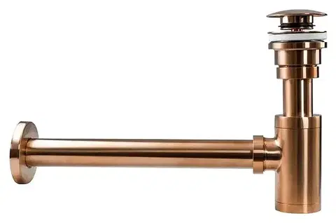 REA Umyvadlový sifon s univerzální výpustí click-clack COPPER MAT REA-A5699