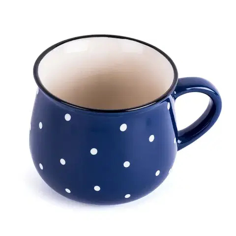 Keramický hrnek Dots 230 ml, modrá, 230 ml