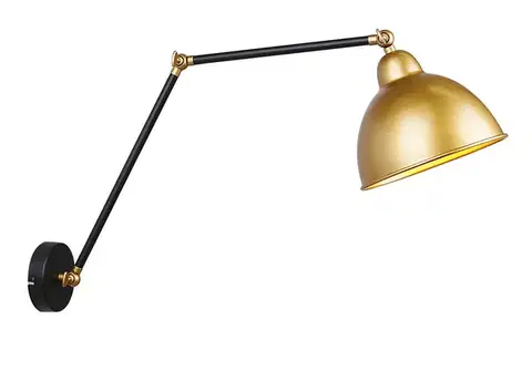 Nástěnná lampa pro nákladní automobily černá+zlatá 1X40W E27 zlatá