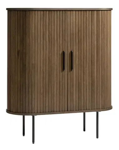Estila Barová skříňka Bornholm, tmavý dub, 118 cm