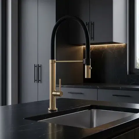 REA Kuchyňská baterie Viera gold brush REA-B4852