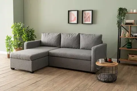 Rohová rozkládací pohovka Kado - Light Grey