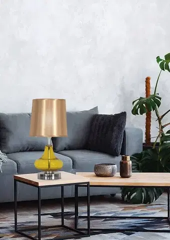 Aladinova 35cm jantarová stolní lampa
