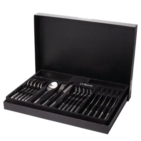 Příborový set 24 ks — Gaya Exeter Black Sleeve matný - 134064