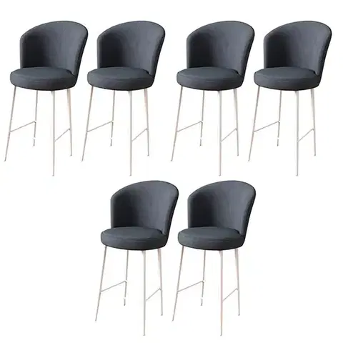 Bar Stool Set (6 Pieces) Alte - Anthracite, White