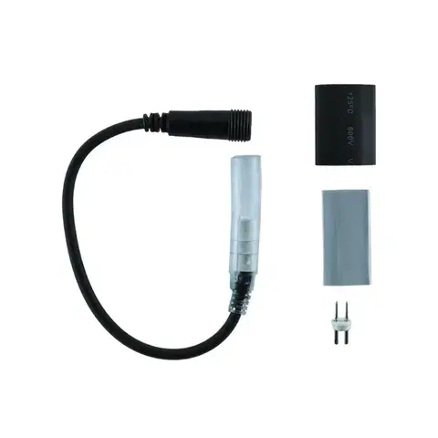 DecoLED Přípojka mezi světelnou hadicí a systémy EASY FIX 0,25m, černý, samičí, IP67
