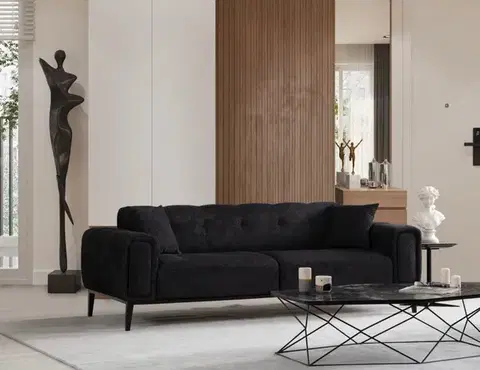 Trojmístná rozkládací pohovka Athena 3 Seater - Black