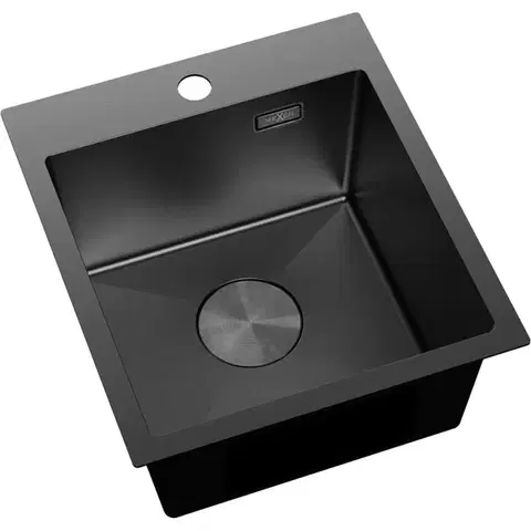 MEXEN Solix ocelový dřez 1-bowl 400 x 450 mm, černá 6401401000-70