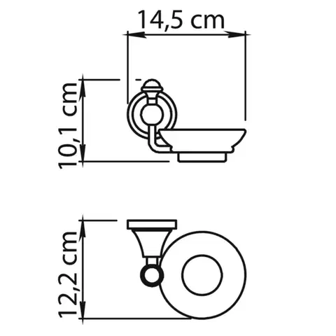 Gedy NEVIS mýdlenka, keramika, chrom NV1113