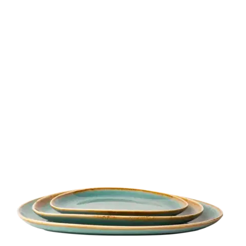 Talíř Triangle Sand tyrkysový 20,5 cm - Gaya - 451965