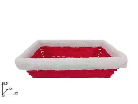 PROHOME - Košík 32x22x8,5cm červený