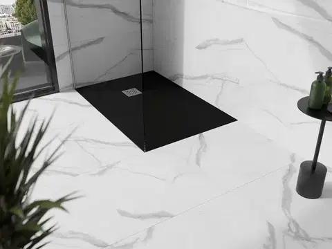 MEXEN Stone+ sprchová vanička obdélníková 120x90, černá 44709012