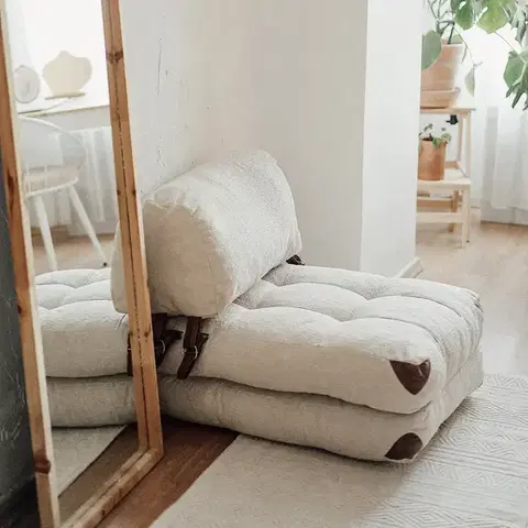 Křeslo Fold Teddy Cream