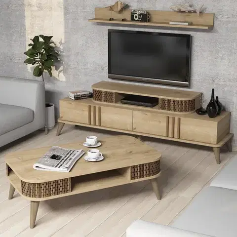 Living Room Furniture Set Eylül - Oak