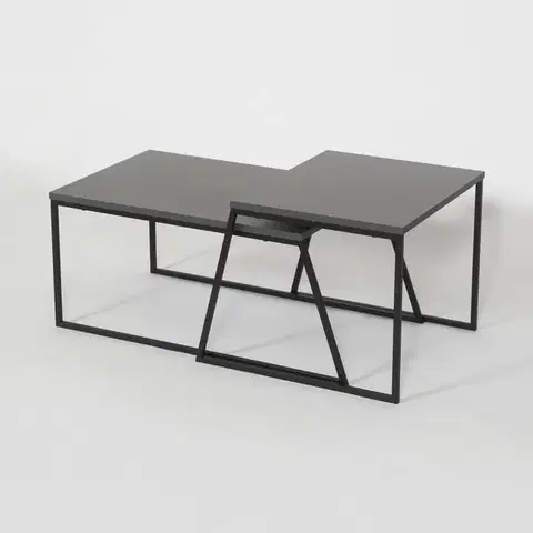 Sada konferenčních stolků Orta Black and Anthracite, 2 ks