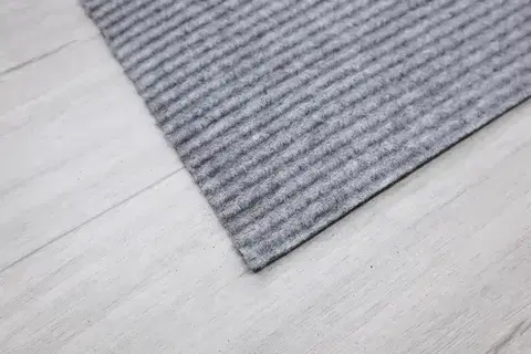 Vopi, Kusový koberec Quick step šedý, 133x190, šedá, chodba / předsíň