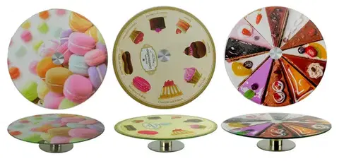 PROHOME - Podnos servírovací otočný 30x8cm různé dekory