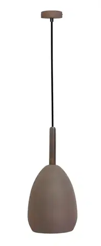 Závěsná lampa hnědá kov/dřevo E27 Flen Ledea