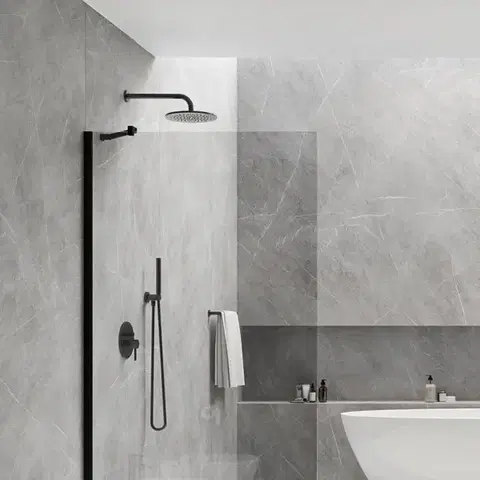 OMNIRES Y podomítkový sprchový systém černá /BLH/ SYSY18BL