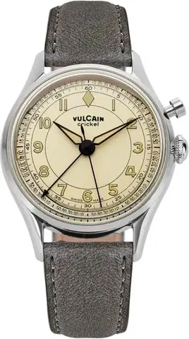 Vulcain Cricket Classique 39 mm - Eggshell - Black Plain