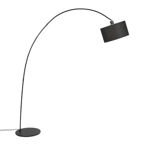 Chytrá moderní oblouková lampa černá vč. A60 WiFi - Vinossa