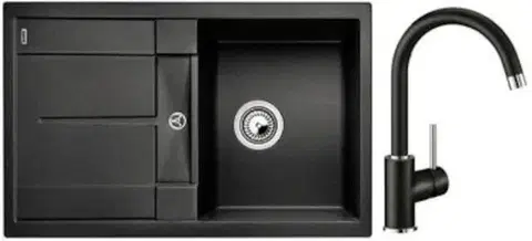 Set dřezu a baterie Blanco Metra 45 S 78x50 cm antracit SETB1 SETB1