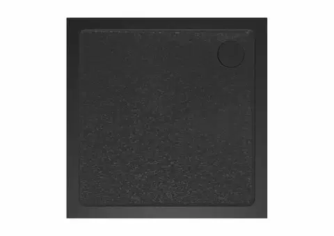Sprchová vanička čtvercová SAT Project 80x80 cm litý mramor černá SATSVPRO80QCA SATSVPRO80QCA