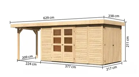 Dřevěný zahradní domek RETOLA 5 Lanitplast