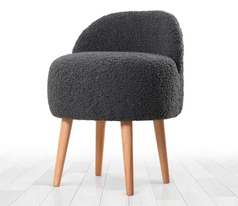 Hanah Home Taburet RUFMEE tmavě šedý