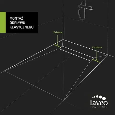 Laveo Slim sprchový žlab 50 cm COS_250D