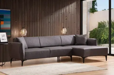Rohová sedací souprava Belissimo Right - Dark Grey