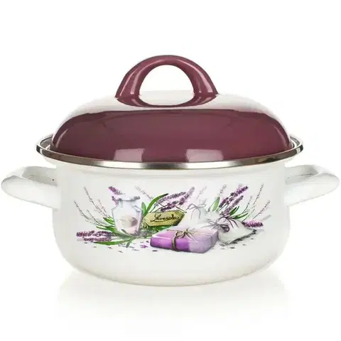 Banquet LAVENDER smaltovaný kastrol 18 cm, pr. 18 cm