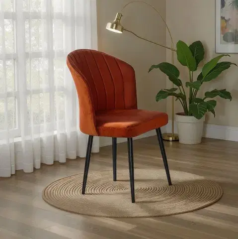 Sada židlí (4 kusy) Rubi - Orange, Black