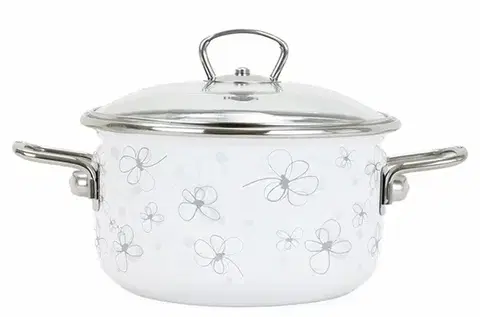 BELIS - Hrnec a poklice 24cm bílý PREMIUM