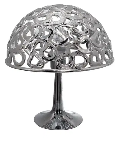 Stolní lampa Lame s chromovým houbovým motivem