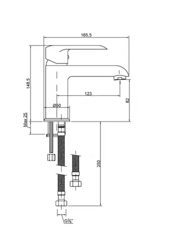 INVENA Umyvadlová baterie SIROS CHROM BU-90-001-A