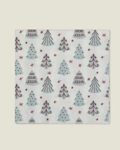 Vánoční ubrousky Winter Trees I 16x16 cm