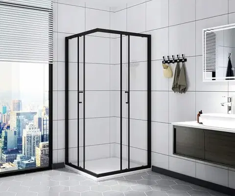CALANI Sprchový kout VITO 80*80 černá CAL-K6002