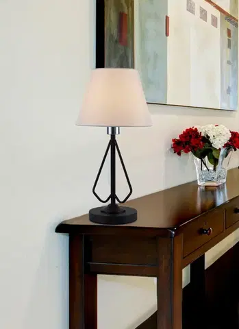 Kovová stolní lampa Morley Ledea v černé/bílé barvě