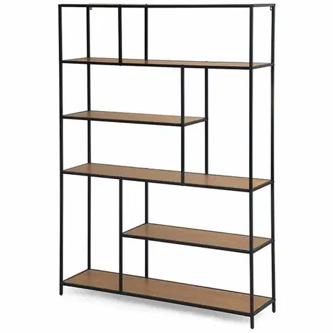 Kovový regál LOFTY GRID Grand Oak 185 x 135 cm 