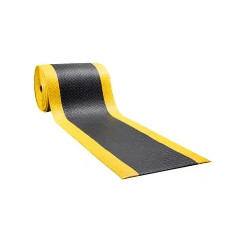 Hamat, AKCE: 100x60 cm Gumová rohož 650 Base+ Economic black/yellow, šíře, černá, guma (gel - protiskluzový), chodba / předsíň