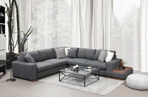 Hanah Home Rohová sedací souprava LOOP 5 antracit