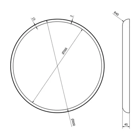 SAPHO FLOAT kulaté zrcadlo s LED podsvícením ø 60cm, bílá 22559