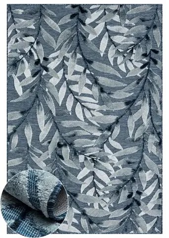 My Flair, Kusový koberec Hazel blau – na ven i na doma, 80x150, modrá, chodba / předsíň