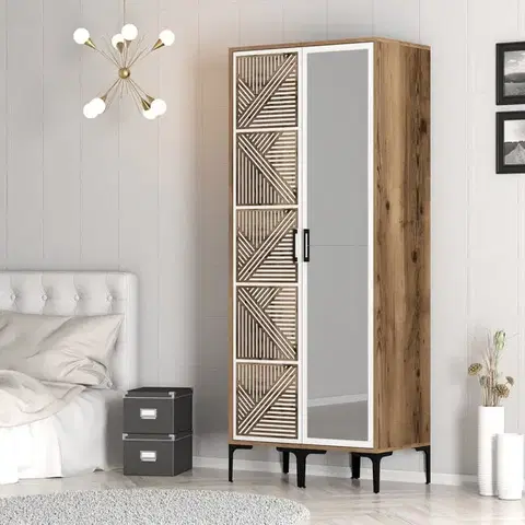 Šatní skříň Kumsal PR - Walnut, White