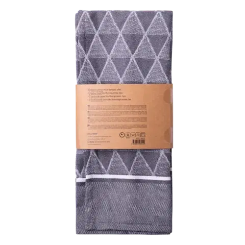 Ocelově šedé kuchyňské utěrky 50 x 70 cm, 2 kusy — Basic Ambiente - 596412