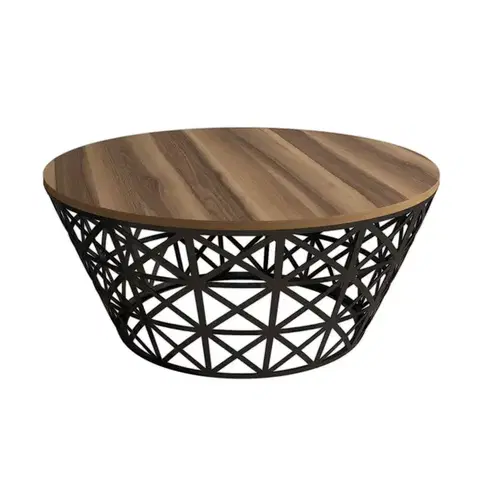 Konferenční stolek Stil Metal Ferforje - Walnut